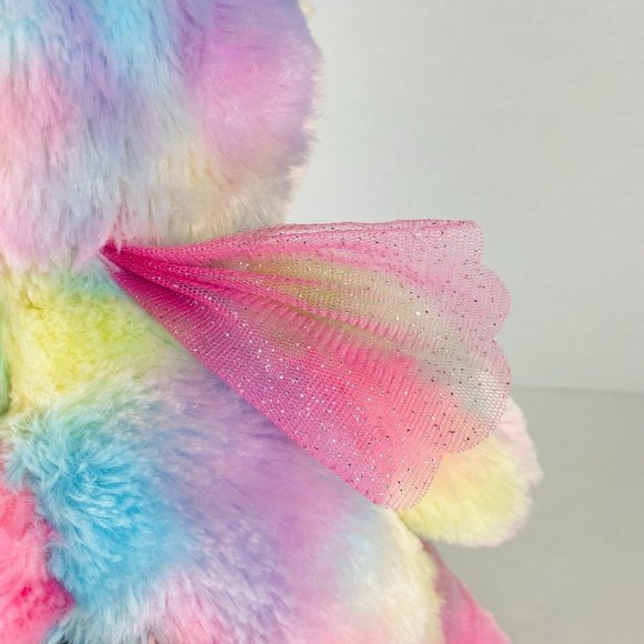 Build A Bear Pastel Colors Winged Fairy Bear Push Hand Sings Frozen Song - Picture 5 of 8